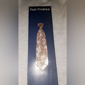Paisley Patterned Tie - Brown and Orange